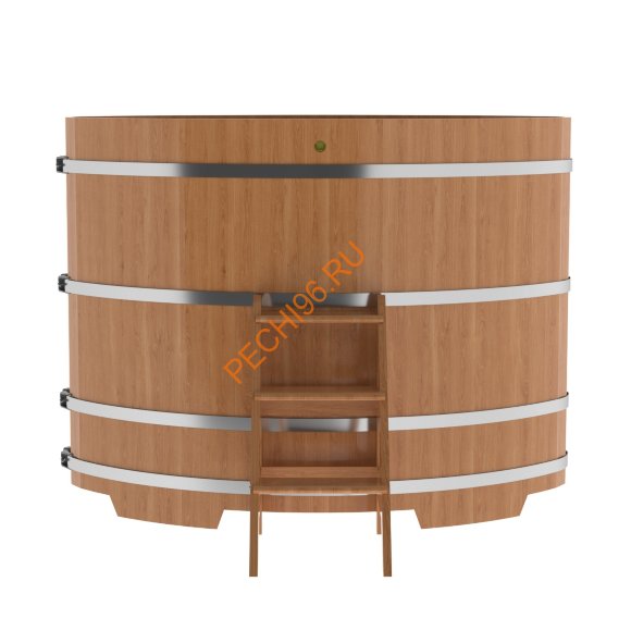 Купель для бани BentWood овальная из дуба Премиум, 1,12х1,83 м
