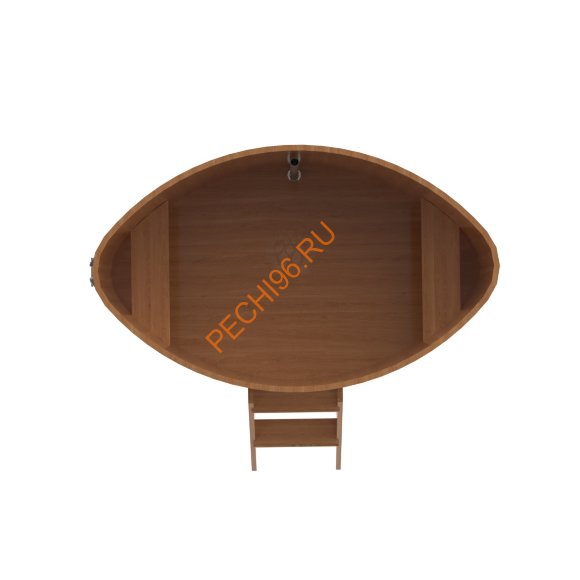 Купель для бани BentWood овальная из дуба Премиум, 1,12х1,83 м