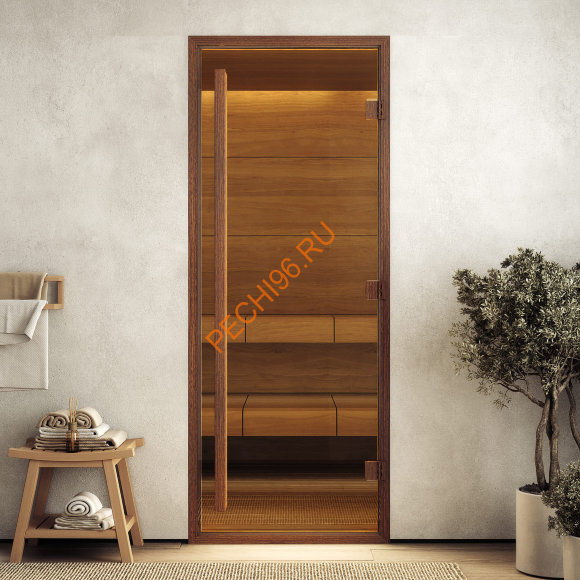 Дверь стеклянная DoorWood Хамам АРТ Wood 41 бронза