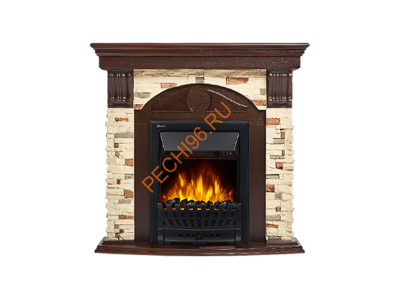 Электрокамин Electrolux Classic EFP/P-1020LS с порталом Firelight Torre Classic, сланец натуральный, темный дуб