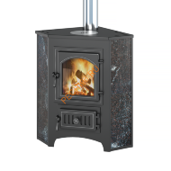 Печь-Камин Везувий ПК-01(220) 9 кВт угловой, амфиболит с конфоркой