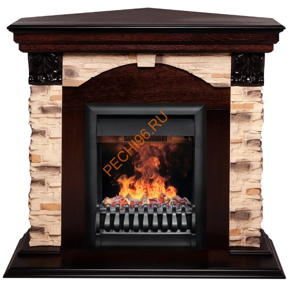 Электрокамин RealFlame Dublin ROCK Corner с очагом 3D Oregan