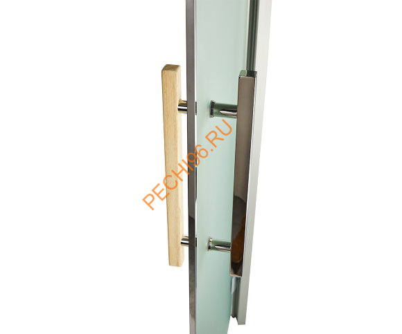 Дверь стеклянная Grandis GS 7х19-М-S-Si коробка алюминий Silver, ручка Абаш