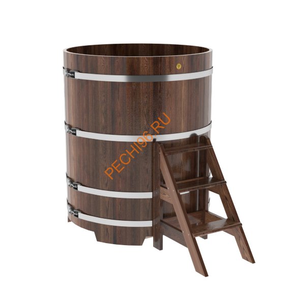 Купель для бани BentWood круглая из морёной лиственницы Премиум, D 1,17м