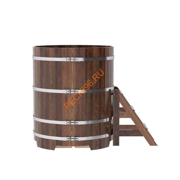 Купель для бани BentWood круглая из морёной лиственницы Премиум, D 1,17м