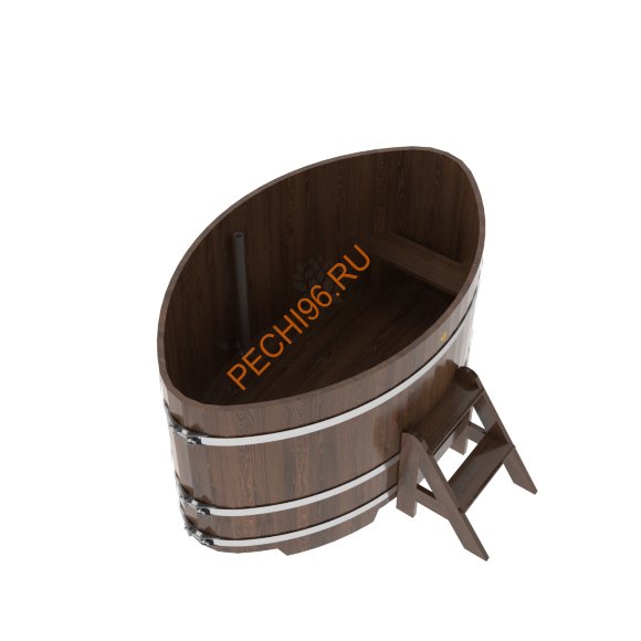 Купель для бани BentWood овальная из мореного дуба Премиум, 1,12х1,83 м