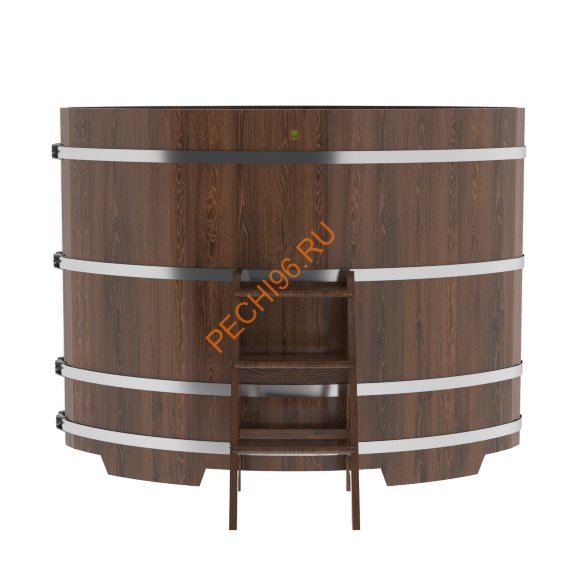 Купель для бани BentWood овальная из мореного дуба Премиум, 1,12х1,83 м