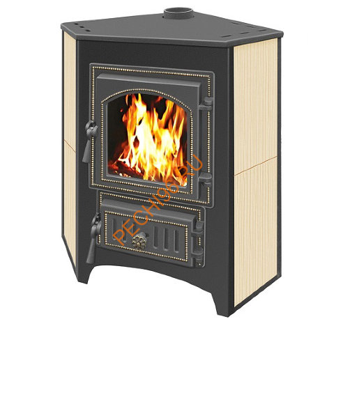 Печь-Камин Везувий ПК-01(220) угловой, Бежевый