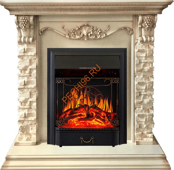 Электрокамин Royal Flame Adriana слоновая кость с очагом Majestic FX Электрокамин Royal Flame Adriana слоновая кость с очагом Majestic FX