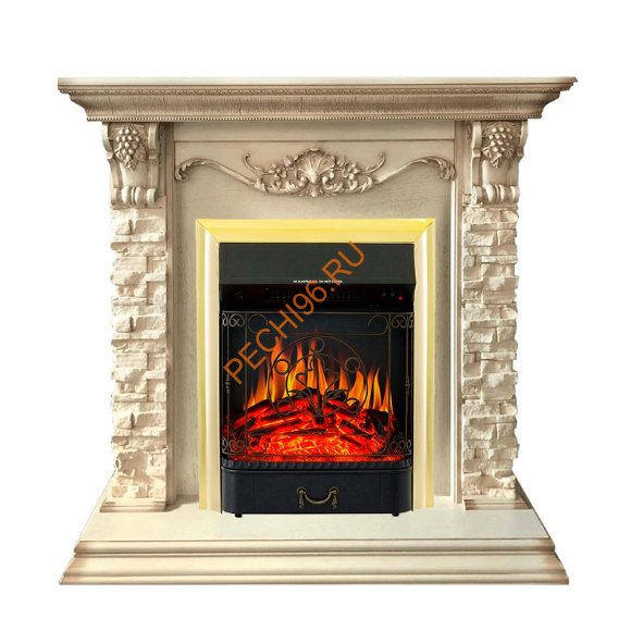 Электрокамин Royal Flame Adriana слоновая кость с очагом Majestic FX Электрокамин Royal Flame Adriana слоновая кость с очагом Majestic FX