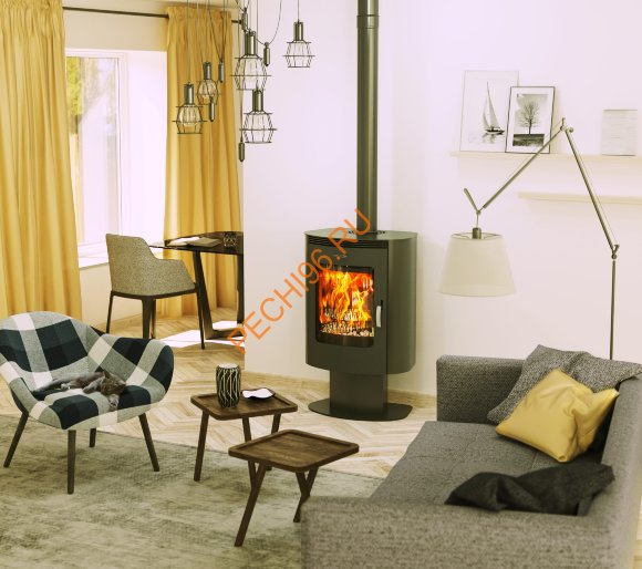 Печь-камин ТМФ Визиера черная бронза, поворотная на 360° Печь-камин ТМФ Визиера черная бронза, поворотная на 360°