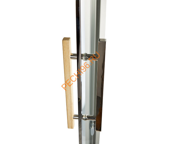 Дверь стеклянная Grandis GS 7х19-М1-S-Si коробка алюминий Silver, ручка Абаш