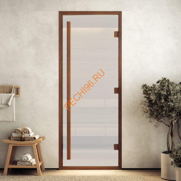 Дверь стеклянная DoorWood Хамам АРТ Wood 41 сатин