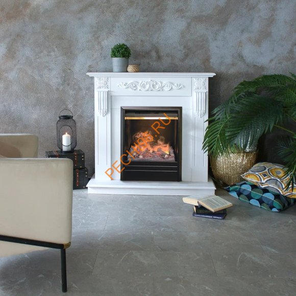 Электрокамин RealFlame Dominica STD/EUG WT/DN с очагом 3D Olympic