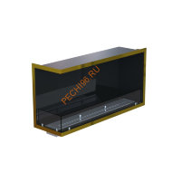 Биокамин угловой 1200х500х300 мм, стемалит, стекло, рамка латунь Биокамин угловой 1200х500х300 мм, стемалит, стекло, рамка латунь