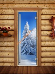 Дверь стеклянная DoorWood «Престиж», 800х2000мм, с фотопечатью «Снежная сказка» Дверь стеклянная DoorWood «Престиж», 800х2000мм, с фотопечатью «Снежная сказка»