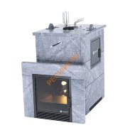 Печь банная ИзиСтим Анапа М2 в полноценном кожухе из талькохлорита Печь банная ИзиСтим Анапа М2 в полноценном кожухе из талькохлорита