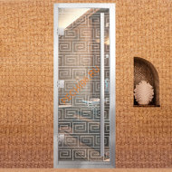 Дверь в хамам стеклянная Арта Премьер Арт 60G Этно, коробка алюминий с порогом Дверь в хамам стеклянная Арта Премьер Арт 60G Этно, коробка алюминий с порогом