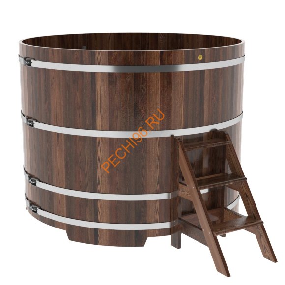 Купель для бани BentWood круглая из морёной лиственницы Премиум, D1,8 м Купель для бани BentWood круглая из морёной лиственницы Премиум, D1,8 м