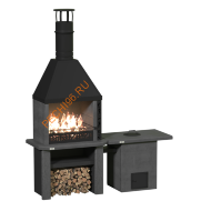 Объединённые печи 2 в 1 с печью-тандыром Графит