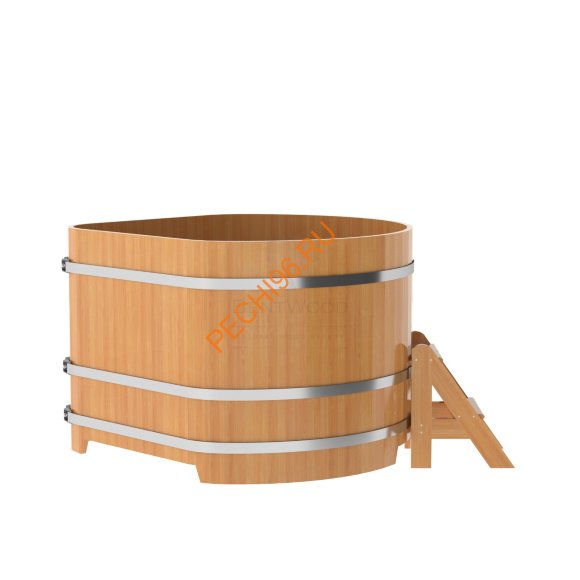 Купель для бани BentWood угловая из лиственницы Премиум, 1,37х1,37 м