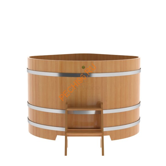 Купель для бани BentWood угловая из лиственницы Премиум, 1,37х1,37 м