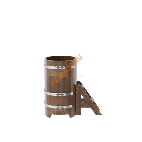 Купель для бани BentWood овальная из сращённой морёной лиственницы, 0,59х1,06 м