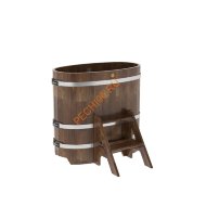 Купель для бани BentWood овальная из сращённой морёной лиственницы, 0,59х1,06 м