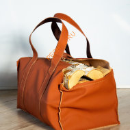 Дровница-сумка Fire&Wood Ottawa с коробом, экокожа медно-рыжая