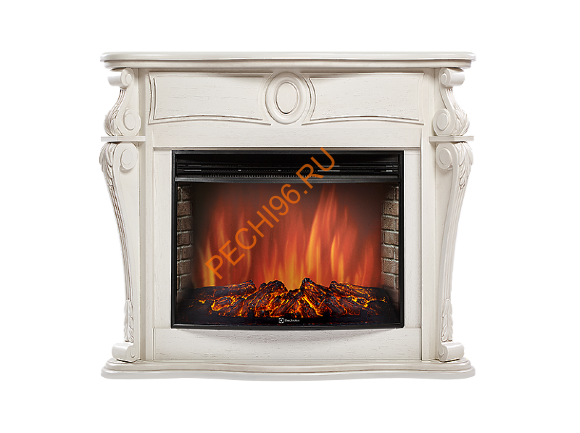 Электрокамин Electrolux EFP/P-3020LS с порталом Firelight Ovatio 30, беленый дуб