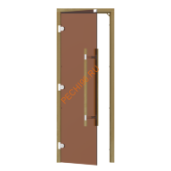 Дверь стеклянная Sawo «бронза» 741-3SGD-3 7/19 коробка кедр без порога Дверь стеклянная Sawo «бронза» 741-3SGD-3 7/19 коробка кедр без порога