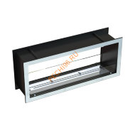 Биокамин сквозной 1300х500х300 мм, стекло, рамки нержавейка