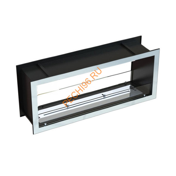 Биокамин сквозной 1200х400-500х250-300, стекло рамки нержавейка