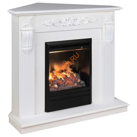 Электрокамин RealFlame Dominica Corner STD/EUG WT/DN с очагом 3D Olympic