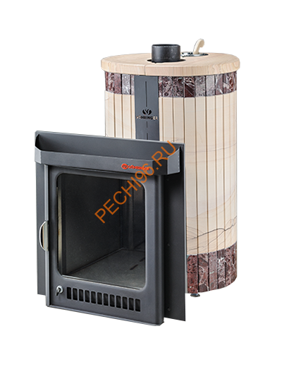 Печь банная Ферингер Оптима ПФ Окаменевшее дерево перенесённый рисунок+Россо Леванте