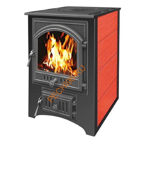 Печь-Камин Везувий ПК-01(205) с плитой, Красный Печь-Камин Везувий ПК-01(205) с плитой, Красный