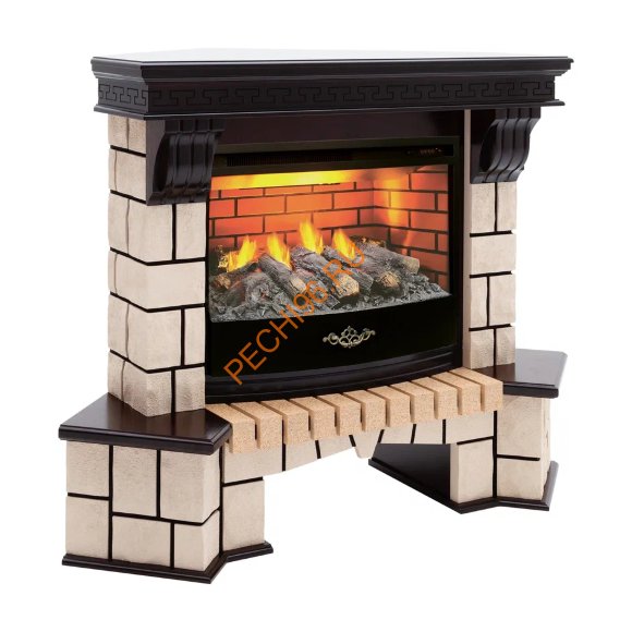 Электрокамин RealFlame Stone Corner 25,5 AO с очагом 3D Firestar 25,5