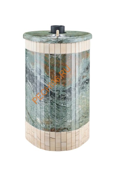 Печь банная Ферингер Малютка ПФ Жадеит перенесённый рисунок+Окаменевшее дерево