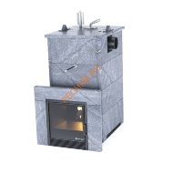 Печь банная ИзиСтим Анапа в кожухе из талькохлорита с боковым подключением