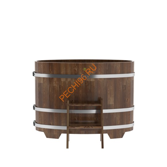 Купель для бани BentWood овальная из сращённой морёной лиственницы, 0,69х1,31 м