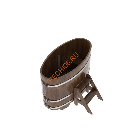 Купель для бани BentWood овальная из сращённой морёной лиственницы, 0,69х1,31 м