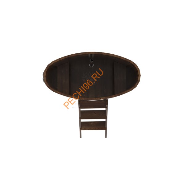 Купель для бани BentWood овальная из сращённой морёной лиственницы, 0,69х1,31 м