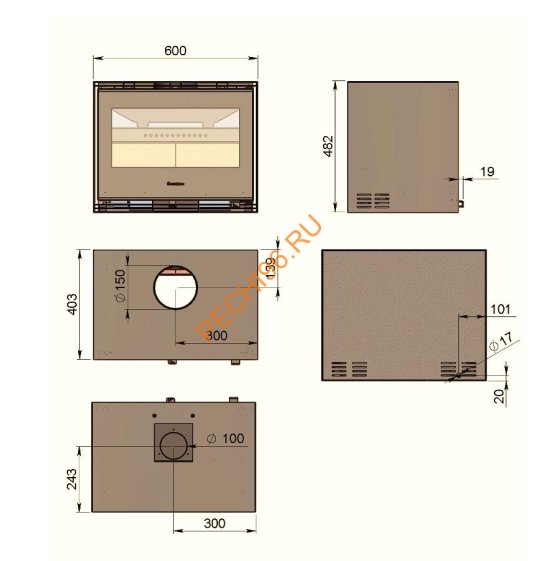 Каминная топка CHAZELLES Ventus 60