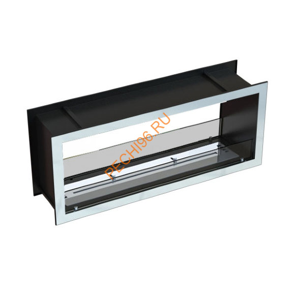 Биокамин сквозной 1300х500х300 мм, стекло тонированное, рамки нержавейка