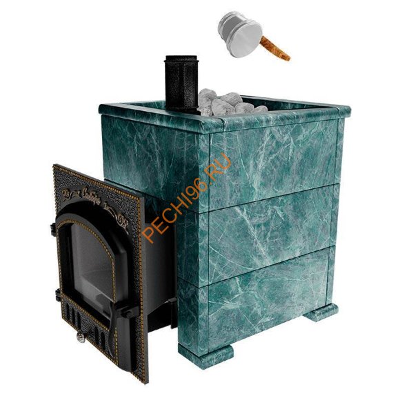 Печь банная Сибирь-премиум 25 (700х700), ТК 300 мм, в облицовке Оптима змеевик Печь банная Сибирь-премиум 25 (700х700), ТК 300 мм, в облицовке Оптима змеевик