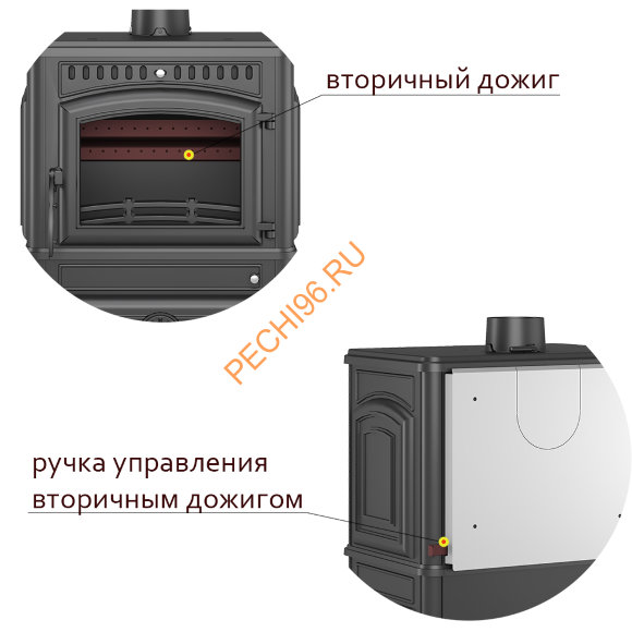 Печь-камин Везувий LV-12, Антрацит