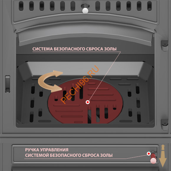 Печь-камин Везувий LV-12РS, Антрацит