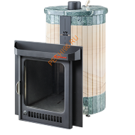 Печь банная Ферингер Оптима ПФ Окаменевшее дерево перенесённый рисунок+Змеевик