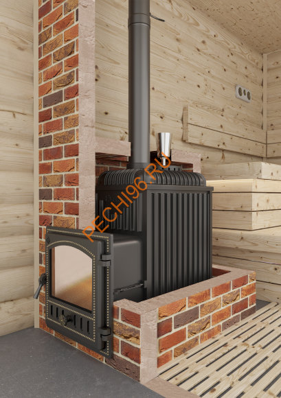 Чугунная банная печь Эверест Легкий пар (280) под обкладку