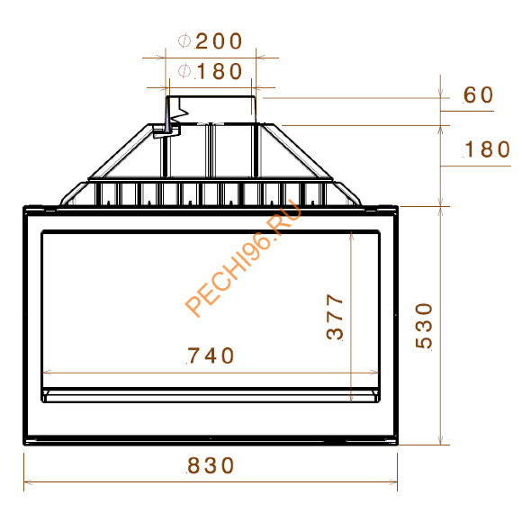 Каминная топка Liseo Castiron LCI 9 GDF Каминная топка Liseo Castiron LCI 9 GDF